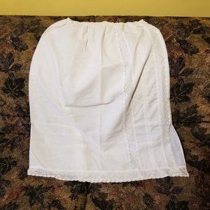 Half slip, under skirt slip, cotton, lace, elastic waist, vintage 80s, XS, S